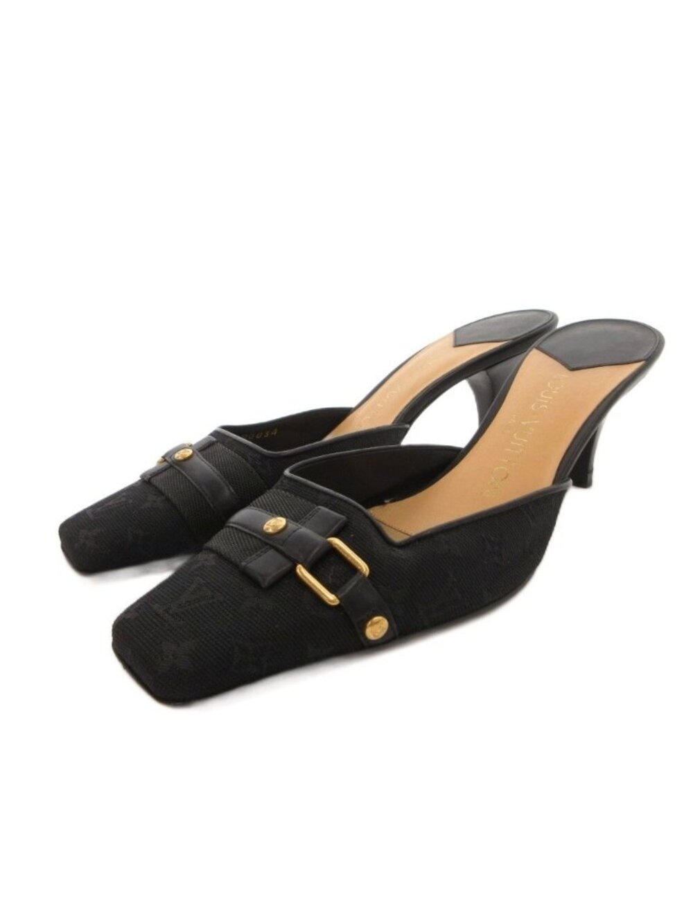 Louis Vuitton Sandals Monogram Canvas Black
